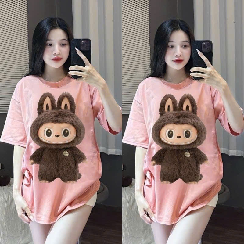 Labubu VER 3 T-shirt, loose form, fashion, Menswear Round Neck T-shirt ...