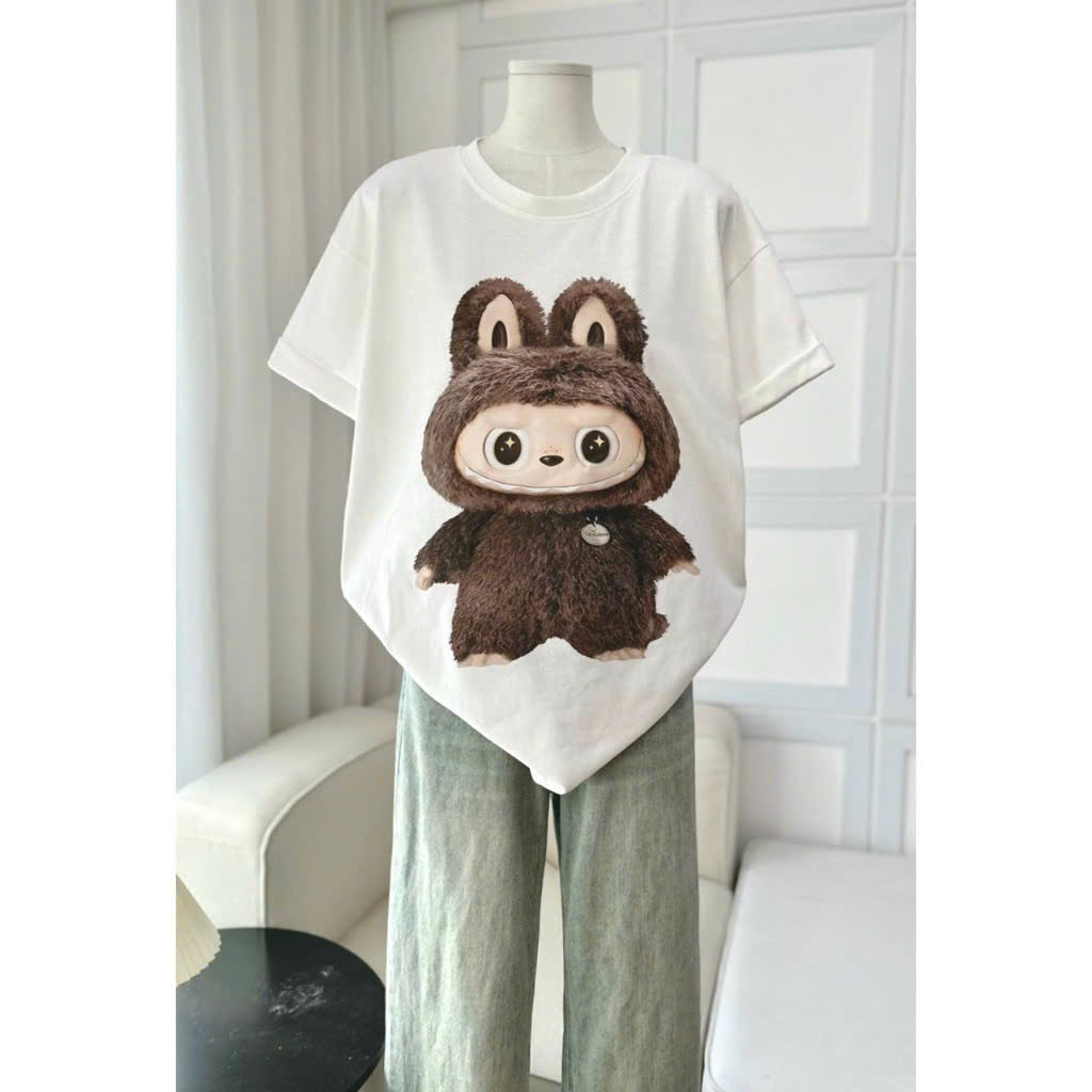 Labubu VER 3 T-shirt, loose form, fashion, Menswear Round Neck T-shirt ...