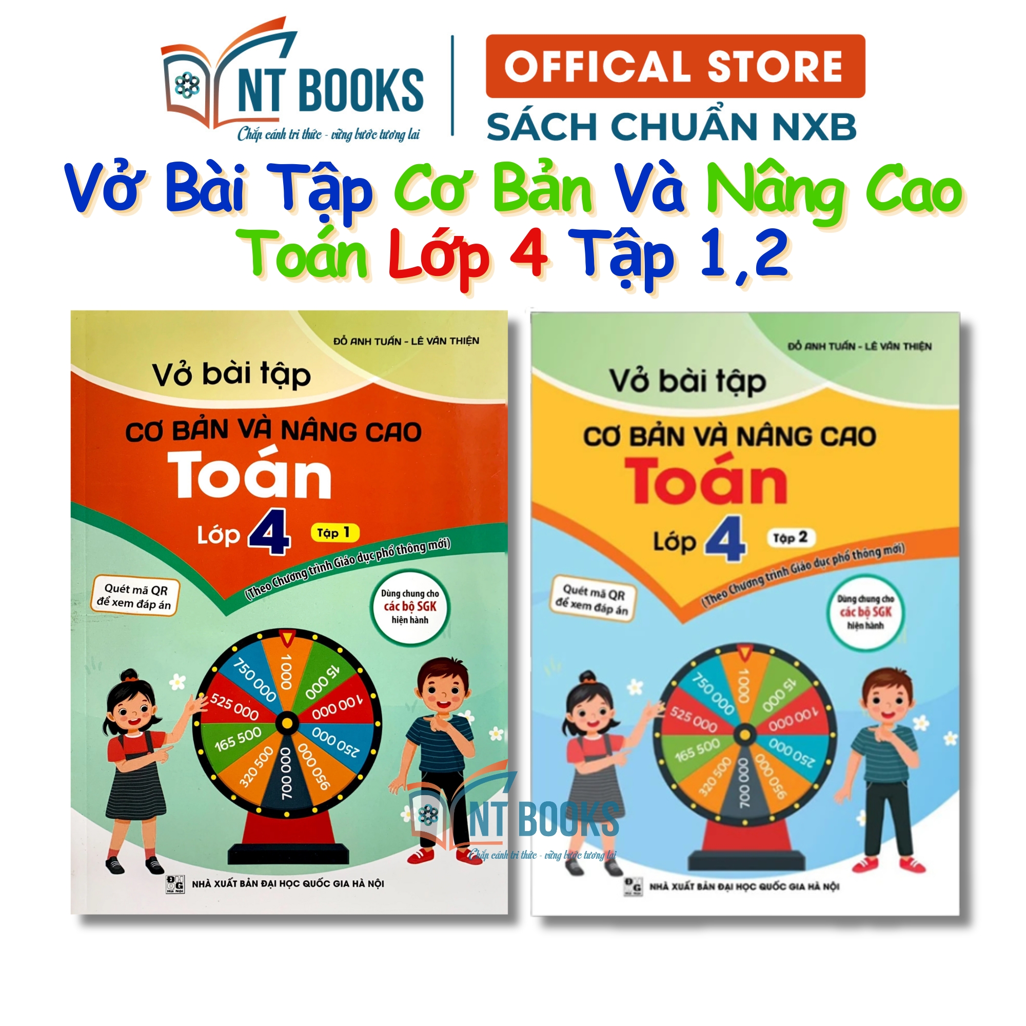 Book - Combo of 2 basic and advanced exercise books Grade 4 Math Volume ...