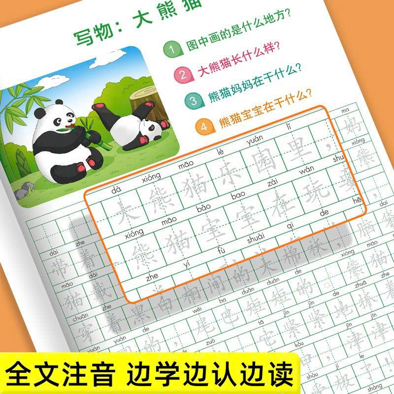 Combo of 6 Chinese writing practice notebooks to see pictures and write ...