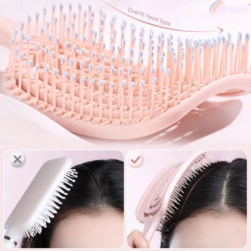 Hair detangling comb creates puffy hairstyles, combs hair and massages ...