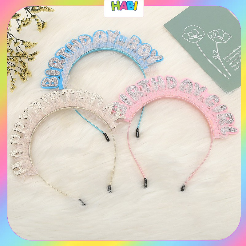 Mane, HAPPY BIRTHDAY Hair Headband BIRTHDAY Decoration, Cradle For Baby, Adults B02 Shopee