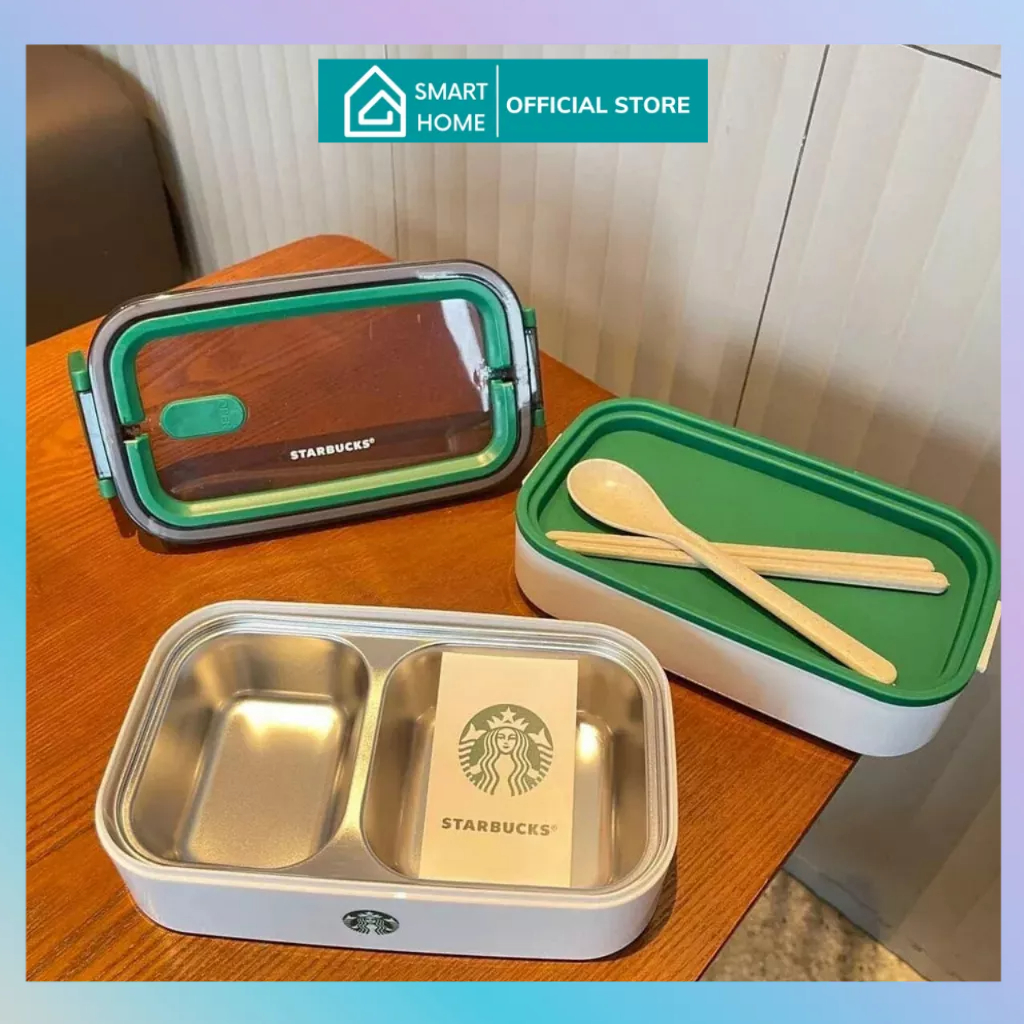 Starbucks Lunch Box With 2Storey Stainless Steel Inside 304 Stainless