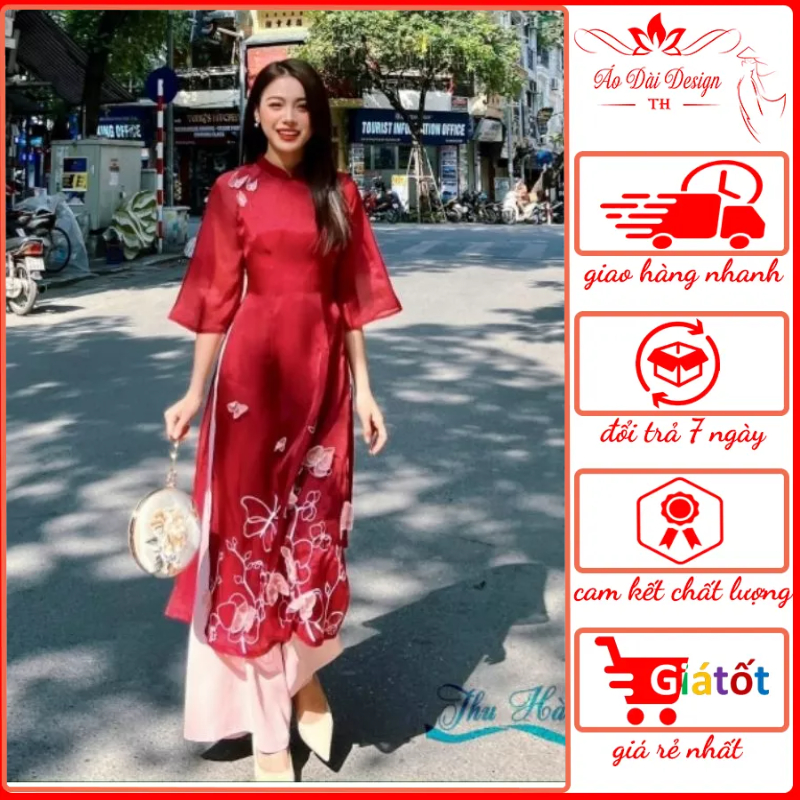 Innovative Ao Dai designed high quality Silk material Shop Ao Dai Thu