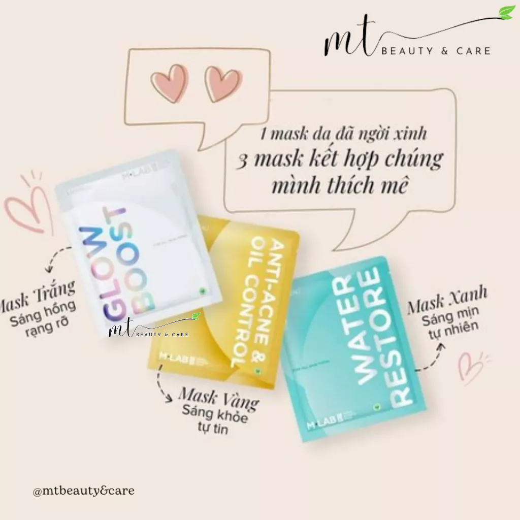 Natural Bamboo Fiber Mask MLAB Mask Son Tung _ MTBEAUTYCARE Shopee