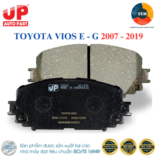Brake Pads, Front Disc Brakes For TOYOTA VIOS EG Cars 20072019 UP