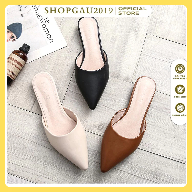 Very pretty gentle smooth leather pointed toe flat soled women s doll shoes 005