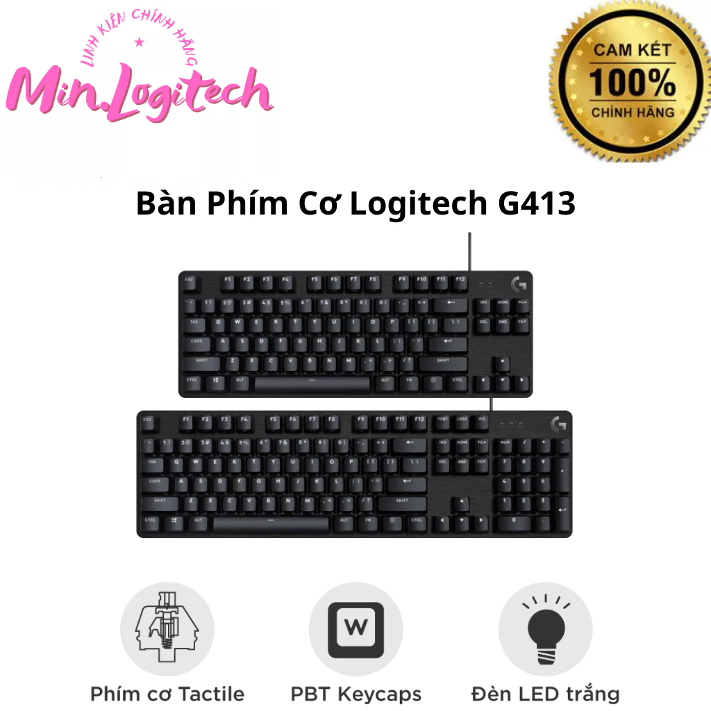 Logitech G413 TKL SE Gaming Mechanical Keyboard, G413 SE - Genuine Product