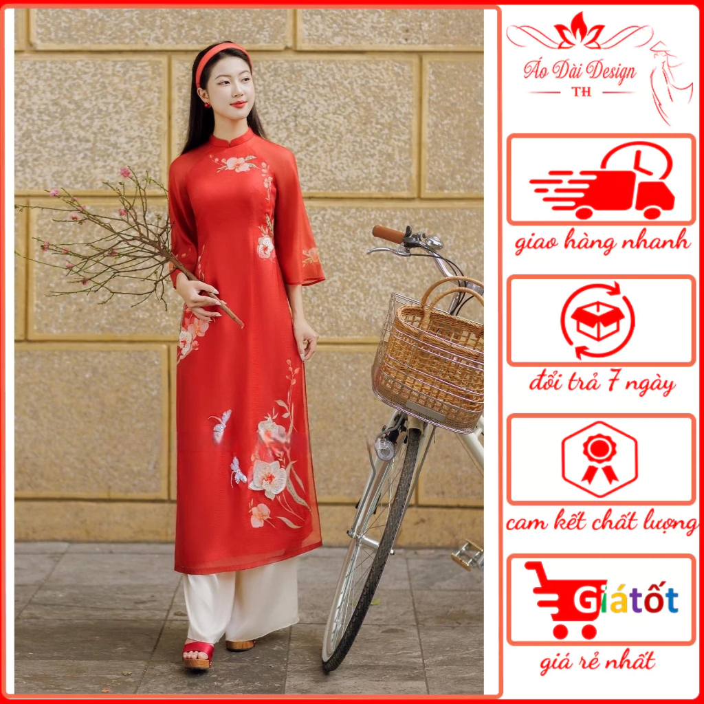 Innovative Ao Dai designed high quality Silk material Shop Ao Dai Thu