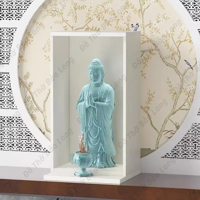 Wooden display shelf with base for Buddha statue, God of Wealth, Ong ...