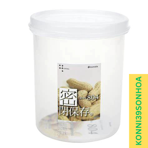 Inomata tall round plastic box 570ml Japan 4905596168485 - Konni39 Son ...