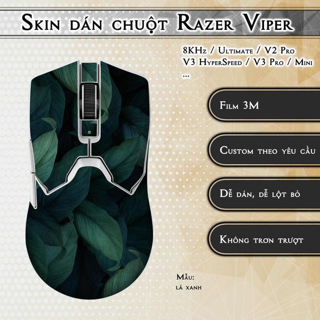 Razer Viper 8KHz, Ultimate, V2, V3 Pro, HyperSpeed, Mini mouse Skin ...