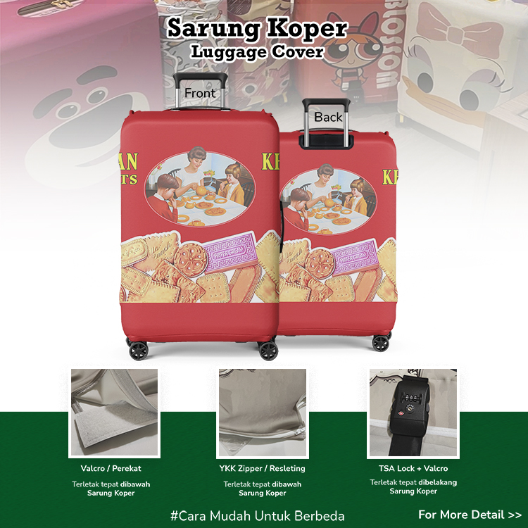 Sarung Koper Khong Guan Biskuit Kaleng - Luggage Cover