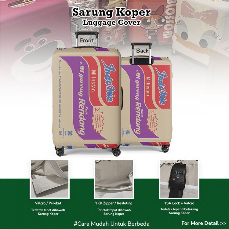Sarung Koper Kardus Mi Goreng Rendang - Luggage Cover