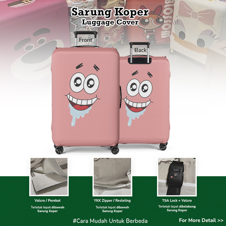 Patrick Star Face 001 - Sarung Pelindung Koper / Cover koper
