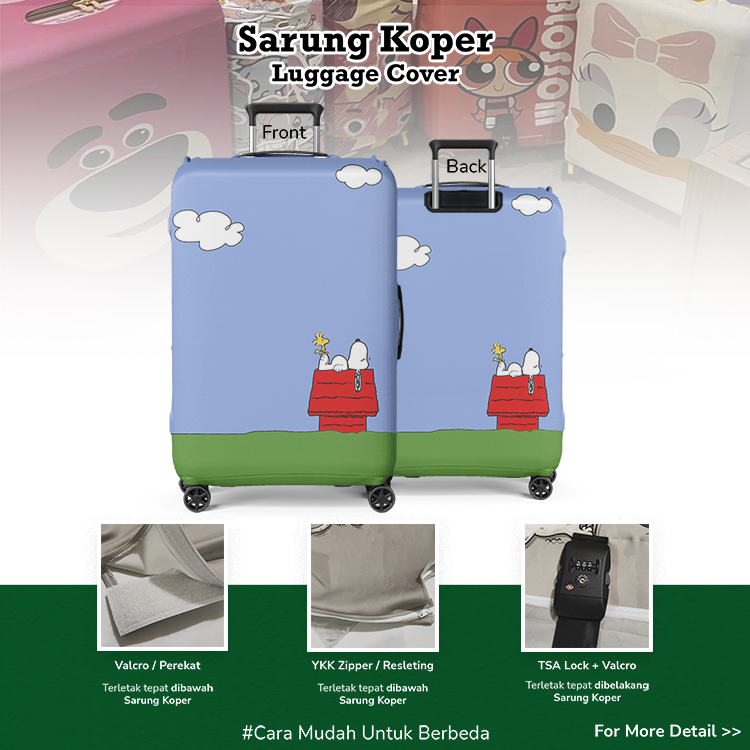 Snoopy 002 - Sarung Koper / Cover Pelindung Koper /Luggage Cover