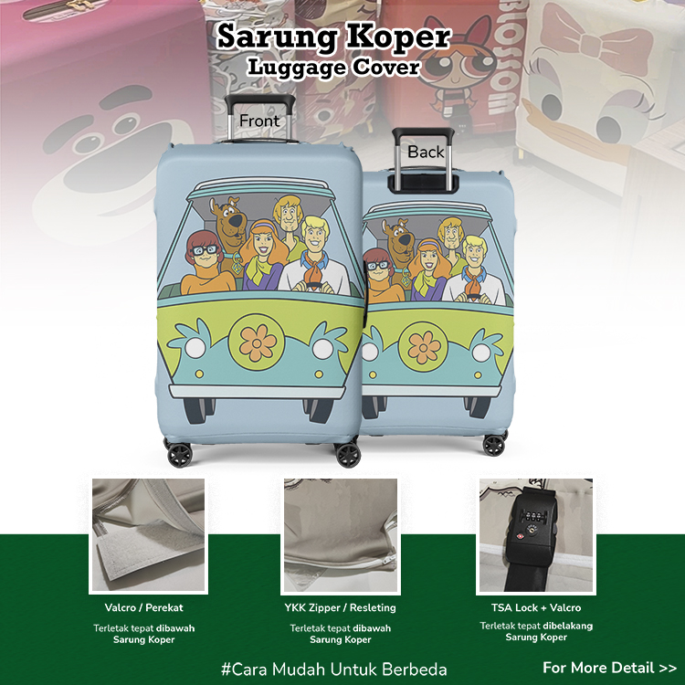 Scooby-Doo Adventure Luggage Cover 02 - Sarung Koper / Pelindung Koper / Desain Sarung Koper Unik / Star Wars