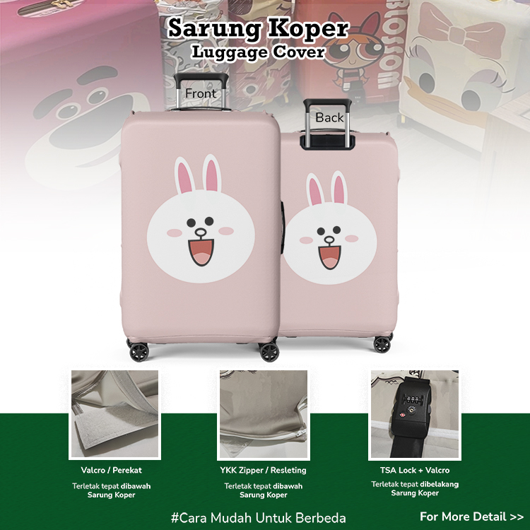 LINE Cony 001 - Sarung Koper / Cover Pelindung Koper /Luggage Cover