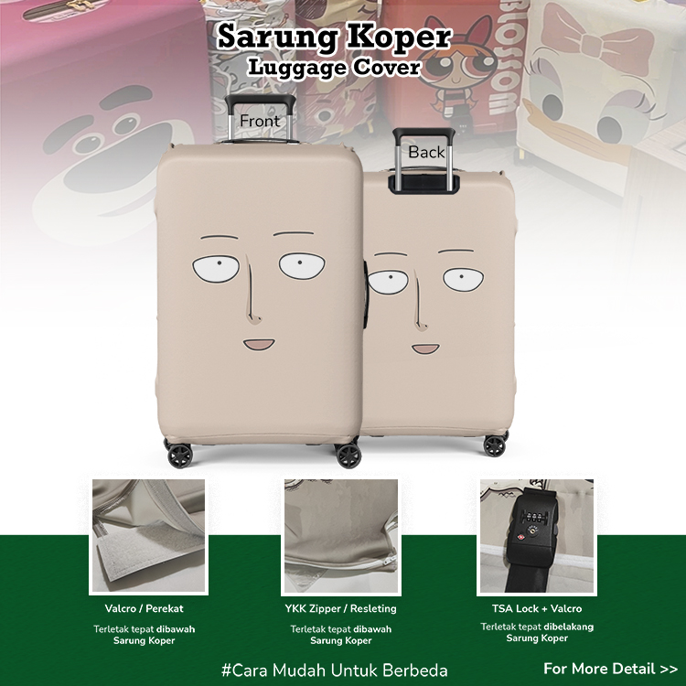 Saitama One Punch Man 005 - Sarung Koper / Luggage Cover / Pelindung Koper