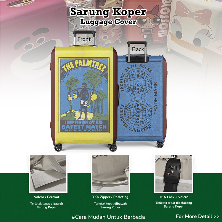 The Plamtree Korek Api Luggage Cover / Sarung Koper
