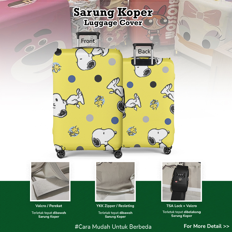 Snoopy 004 - Sarung Koper / Cover Pelindung Koper /Luggage Cover