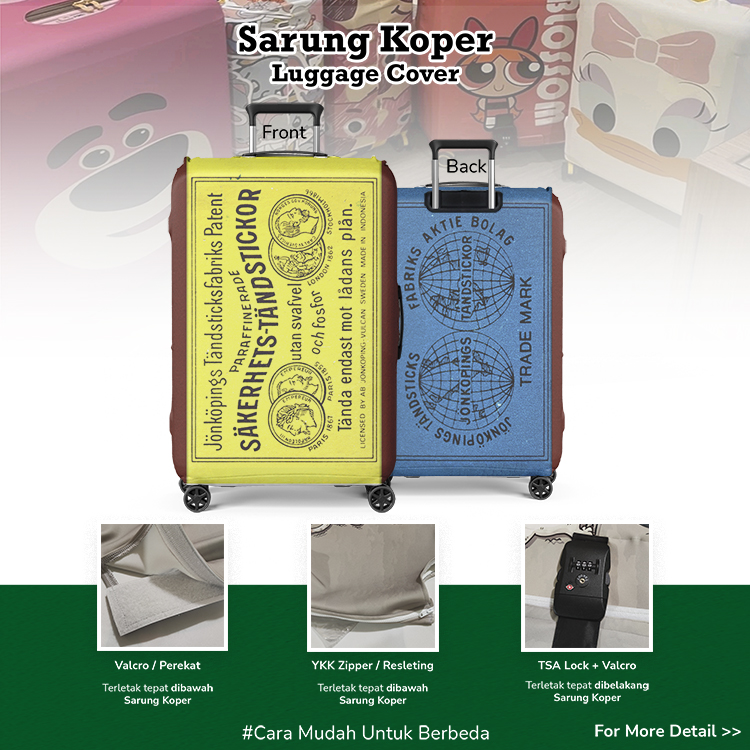 Sakerhets Tandstickor Korek Api Luggage Cover / Sarung Koper
