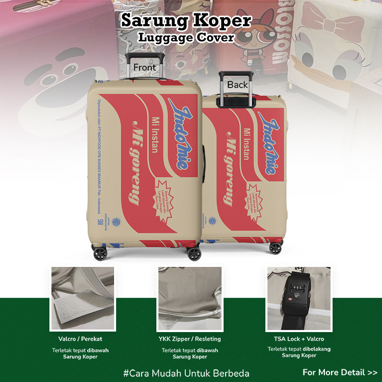 Sarung Koper Kardus Indomie Mi Goreng - Luggage Cover