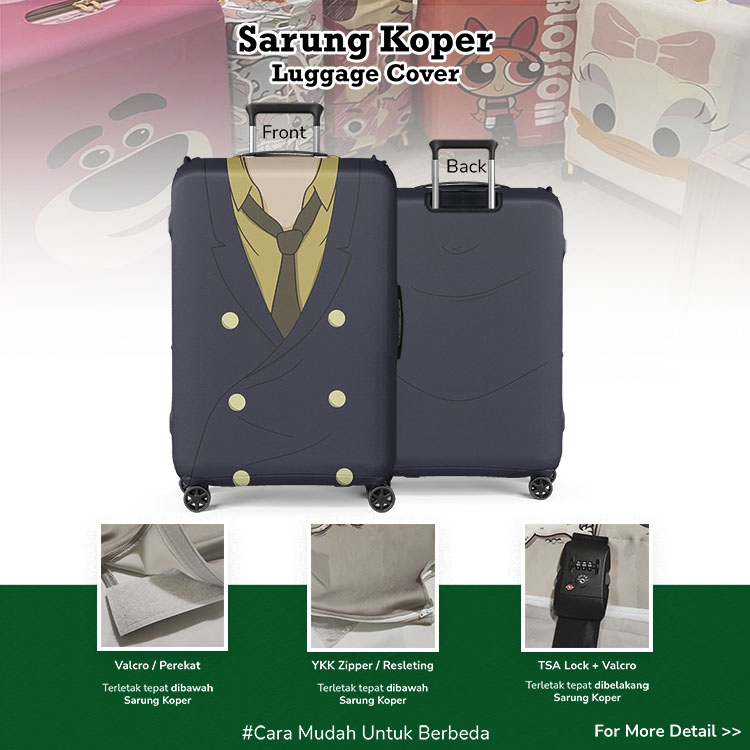 Vinsmoke Sanji Suit / Luggage Cover Cosplay - Luggage Cover / Sarung Koper / Pelindung Koper Lentur / Sarung Koper Unik / Sarung Koper Anime
