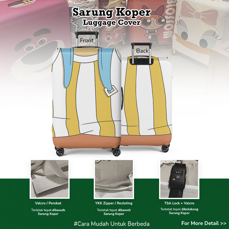 Tony Tony Chopper Suit / Luggage Cover Cosplay - Luggage Cover / Sarung Koper / Pelindung Koper Lentur / Sarung Koper Unik / Sarung Koper Anime