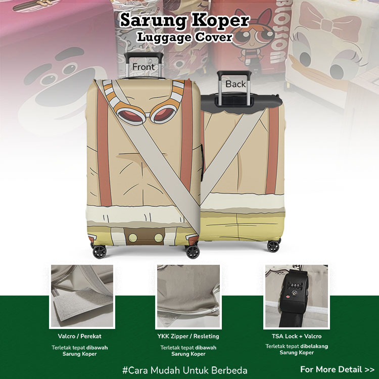 Usopp Suit / Luggage Cover Cosplay - Luggage Cover / Sarung Koper / Pelindung Koper Lentur / Sarung Koper Unik / Sarung Koper Anime