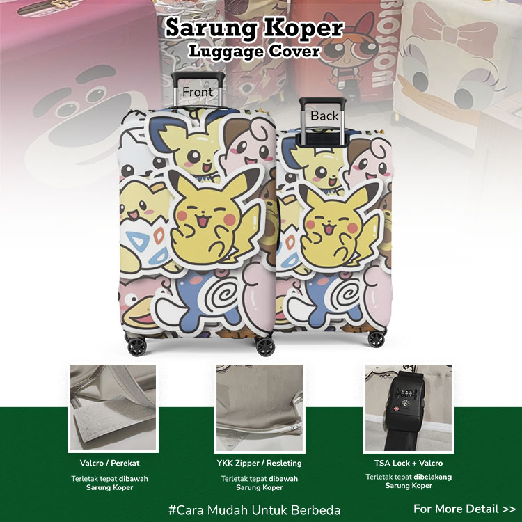 	Pokemon Series Luggage Cover 004 - Sarung Koper / Luggage Suitcase / Pokemon GO