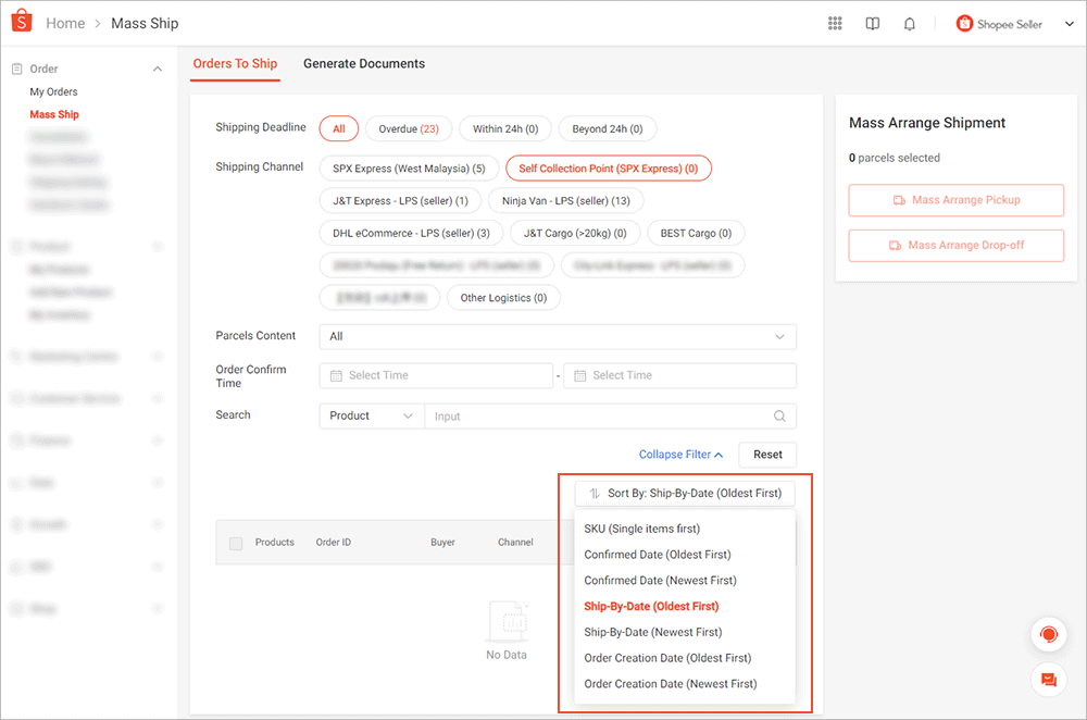 About mass processing orders | SG Seller Education [Shopee]