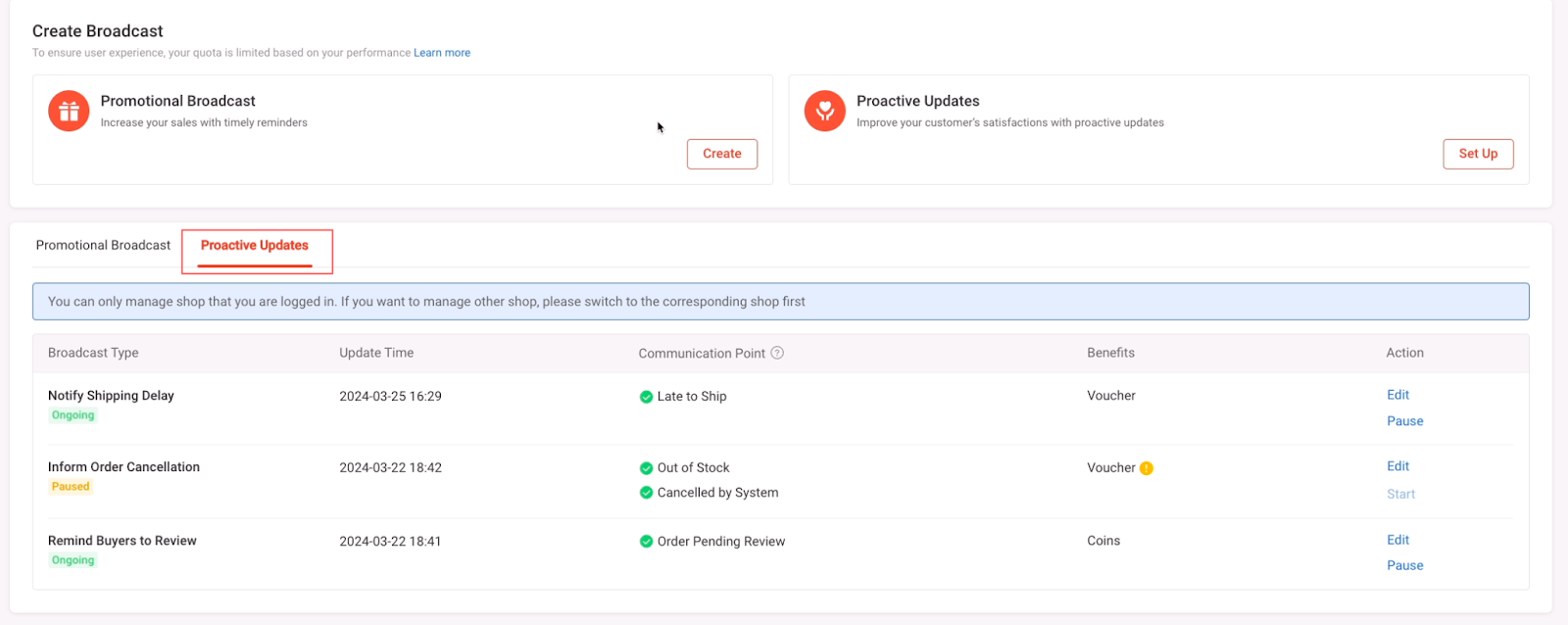 Chat Broadcast 기능 안내 | Shopee KR Seller Education Hub