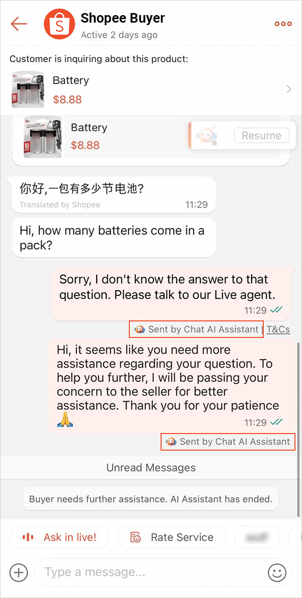 What is Chat AI Assistant? | Shopee SG Seller Education Hub