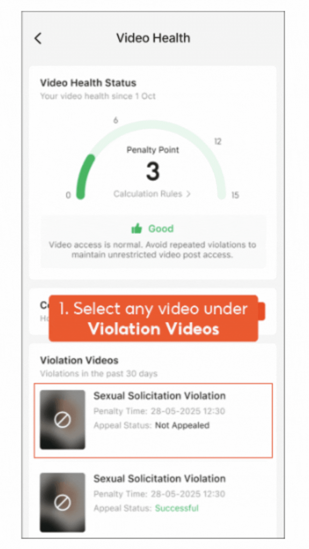 Shopee Video Violation Details and Appeal Function | Shopee SG Seller ...