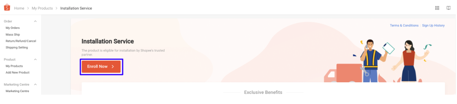 Integrated Installation Service | Shopee SG Seller Education Hub